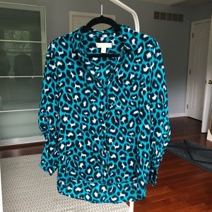 Michael Kors Leopard Blouse